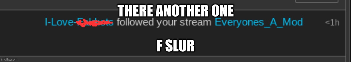 THERE ANOTHER ONE; F SLUR | made w/ Imgflip meme maker