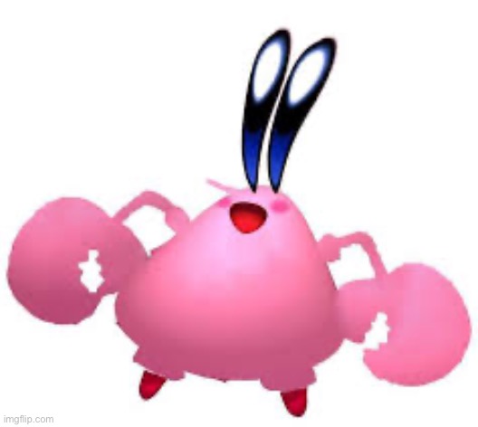 image tagged in kirby,mr krabs | made w/ Imgflip meme maker