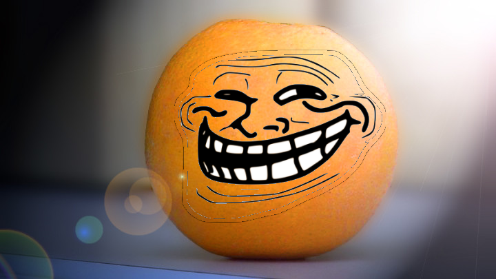 Troll orange Blank Meme Template