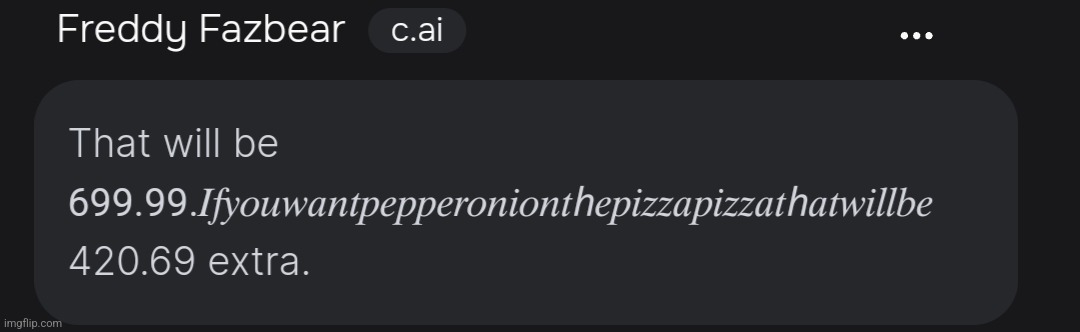 WHAT THE HELL HAPPENED I'VE NEVER SEEN C.AI DO THAT LMAOOO | made w/ Imgflip meme maker