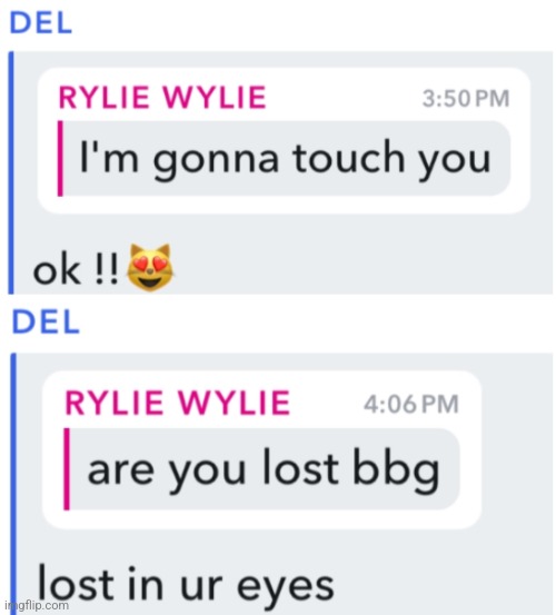 Del x Rylie | image tagged in del x rylie | made w/ Imgflip meme maker