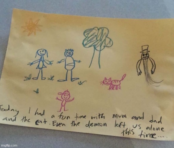 You know it's a good day when even the demon leaves you alone | made w/ Imgflip meme maker