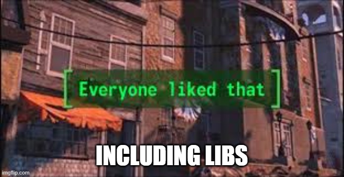 Everyone Liked That | INCLUDING LIBS | image tagged in everyone liked that | made w/ Imgflip meme maker