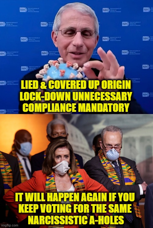 Kiss the ring | LIED & COVERED UP ORIGIN
LOCK-DOWN UNNECESSARY
COMPLIANCE MANDATORY; IT WILL HAPPEN AGAIN IF YOU 
KEEP VOTING FOR THE SAME 
NARCISSISTIC A-HOLES | image tagged in covid-19 | made w/ Imgflip meme maker