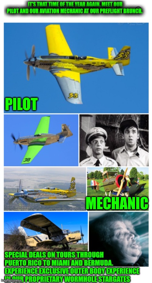 Funny | PILOT; MECHANIC | image tagged in funny,travel,summer vacation,tropical,island,airlines | made w/ Imgflip meme maker