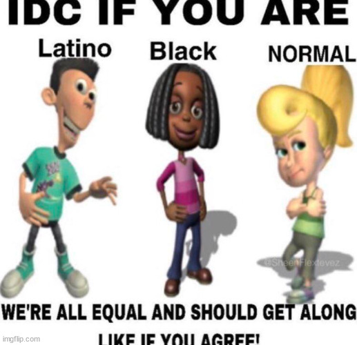 'The internet is so wholesome <3' /J /J /J | image tagged in black latino normal,normal girl meme | made w/ Imgflip meme maker