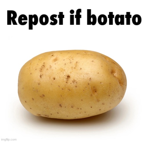 Repost if botato | image tagged in repost if botato | made w/ Imgflip meme maker