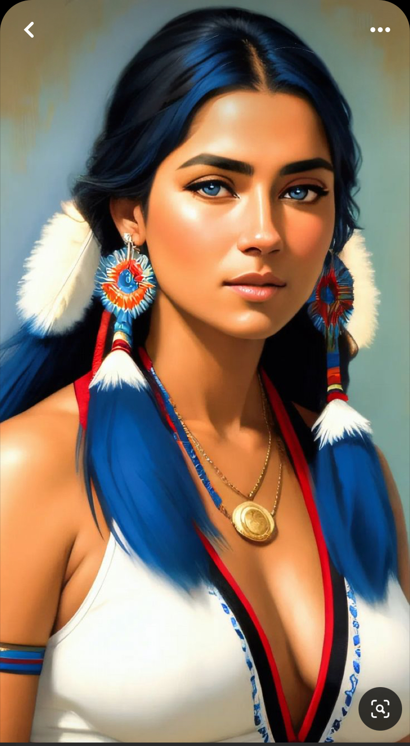 High Quality Native American Indian Peaceful woman Blank Meme Template
