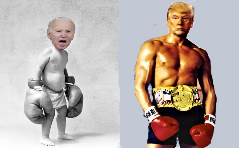 High Quality Biden challenges Trump to a debate Blank Meme Template