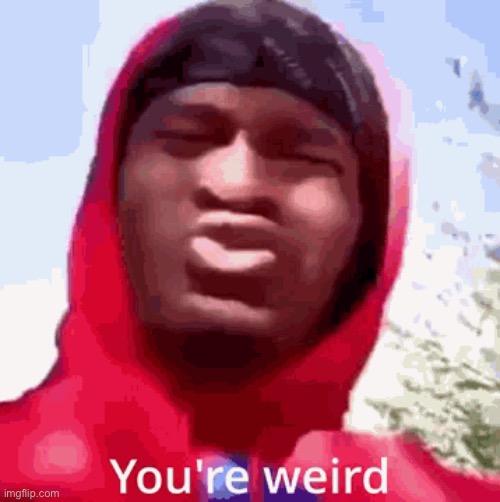 You’re weird | image tagged in you re weird | made w/ Imgflip meme maker