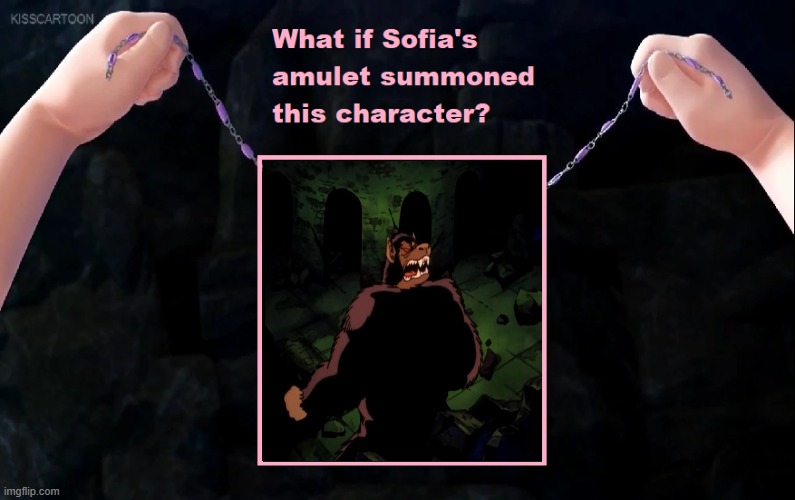 what if sofia's amulet summoned the great ape | image tagged in what if sofia's amulet summoned this character,ape,the great awakening,monkey,anime meme,funny memes | made w/ Imgflip meme maker