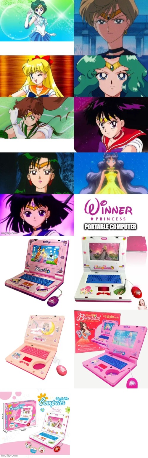 My Winner Princess Portable Computer Toys Blank Meme Template