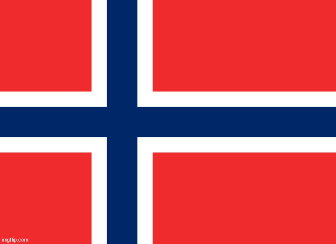 Norwegia! | image tagged in norwegian flag | made w/ Imgflip meme maker