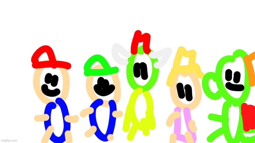 Badly drawn mario characters | made w/ Imgflip meme maker