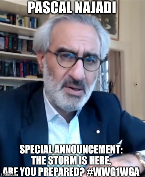 Pascal Najadi: Special Announcement: The Storm Is Here, Are You Prepared? #WWG1WGA  (Video) 