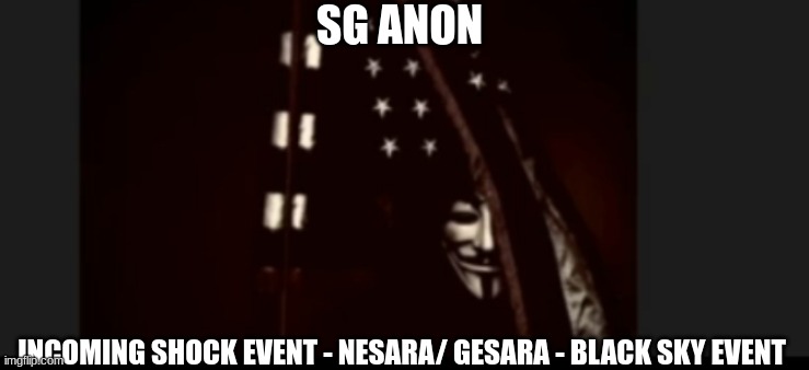 SG Anon: Incoming Shock Event - NESARA/ GESARA - Black Sky Event (Video) 