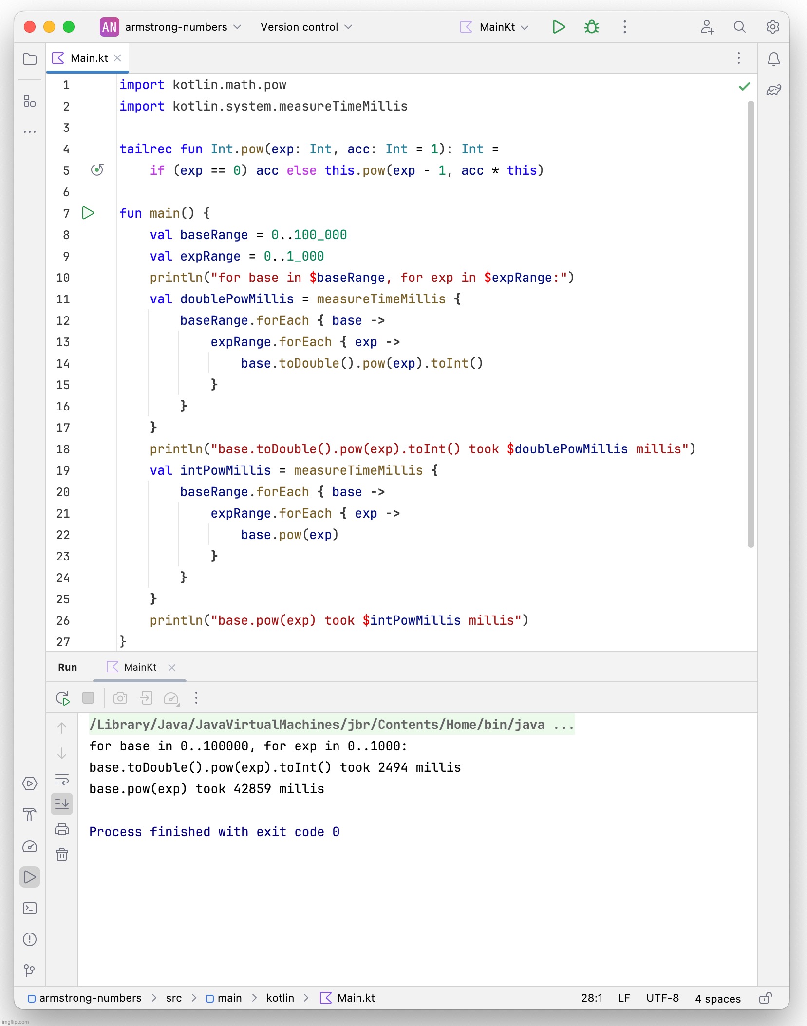 What is the Kotlin exponent operator - Stack Overflow