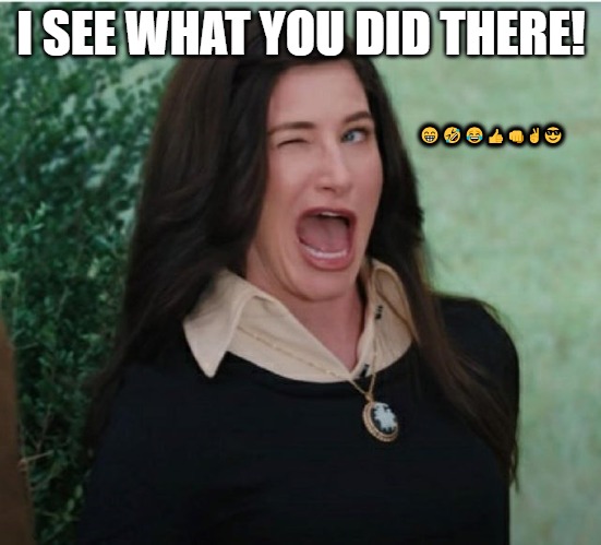 Wink Wink | I SEE WHAT YOU DID THERE! ?????✌? | image tagged in wink wink | made w/ Imgflip meme maker