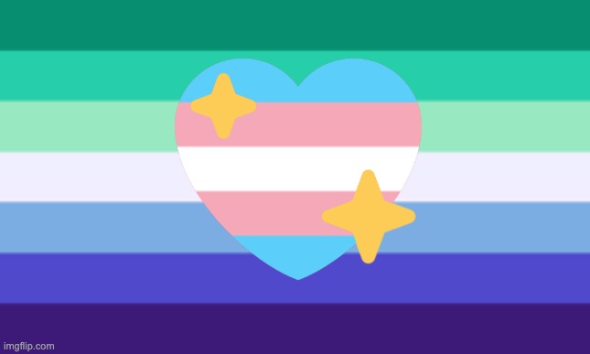 im gay!!! and trans | image tagged in gay men flag | made w/ Imgflip meme maker