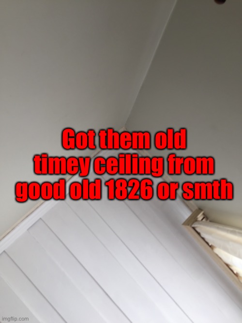 Got them old timey ceiling from
good old 1826 or smth | made w/ Imgflip meme maker