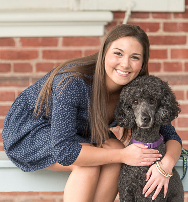 High Quality Girl with dog Blank Meme Template