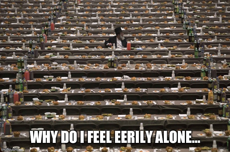 Are other people here? | WHY DO I FEEL EERILY ALONE… | image tagged in where did everyone go | made w/ Imgflip meme maker