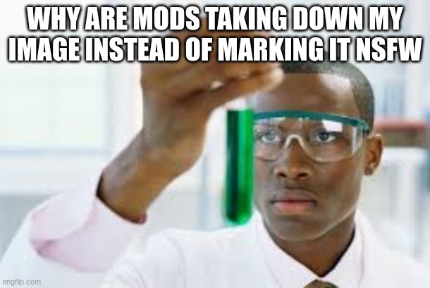 FINALLY | WHY ARE MODS TAKING DOWN MY IMAGE INSTEAD OF MARKING IT NSFW | image tagged in finally | made w/ Imgflip meme maker