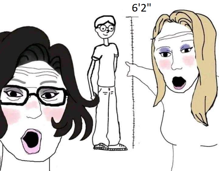 Two female soyjaks pointing Blank Meme Template