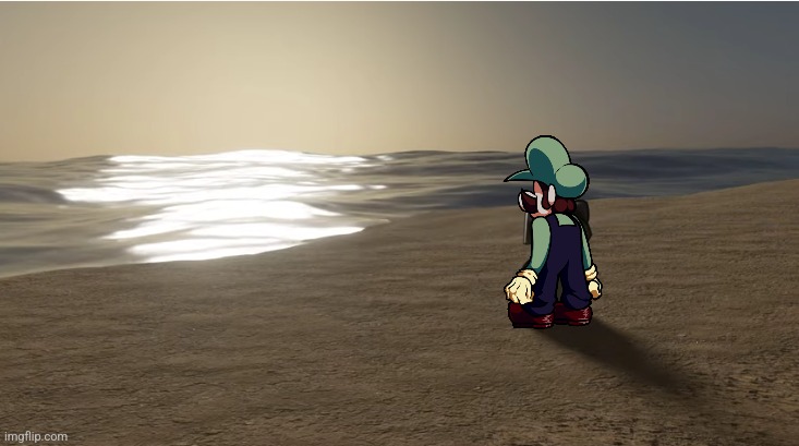 Tiky at the beach | image tagged in tiky at the beach | made w/ Imgflip meme maker