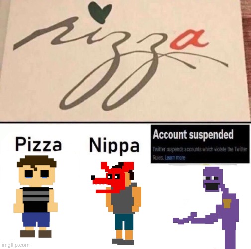 [Account Suspended] | image tagged in pizza nippa account suspended | made w/ Imgflip meme maker