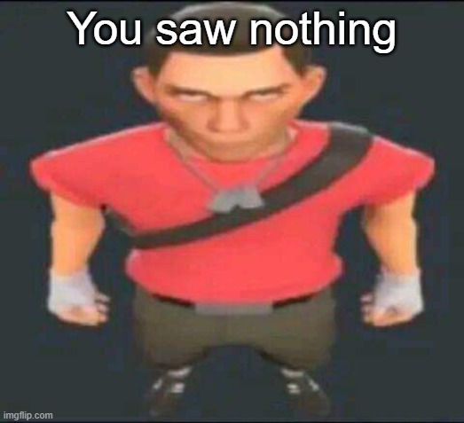 bro | You saw nothing | image tagged in bro | made w/ Imgflip meme maker
