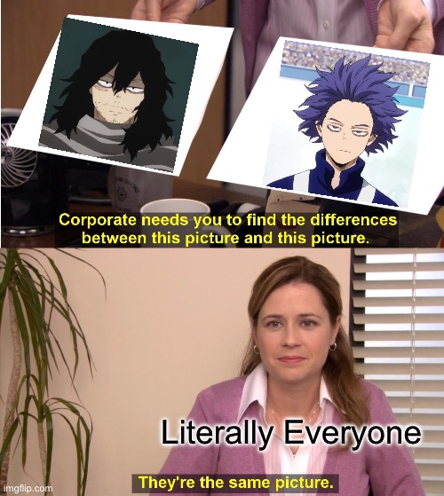 secret love child who? | Literally Everyone | image tagged in memes,there the same picture,my hero academia,mha | made w/ Imgflip meme maker