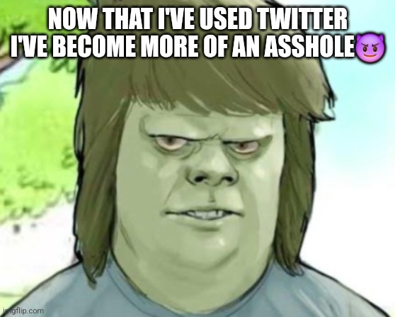 My mom | NOW THAT I'VE USED TWITTER I'VE BECOME MORE OF AN ASSHOLE😈 | image tagged in my mom | made w/ Imgflip meme maker