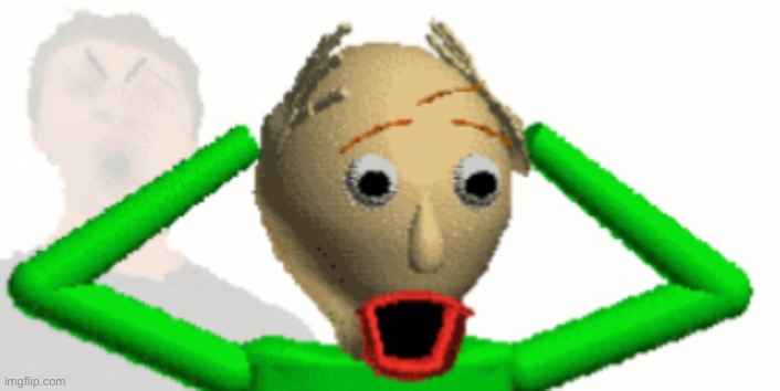 Baldi Shocked | image tagged in baldi shocked | made w/ Imgflip meme maker