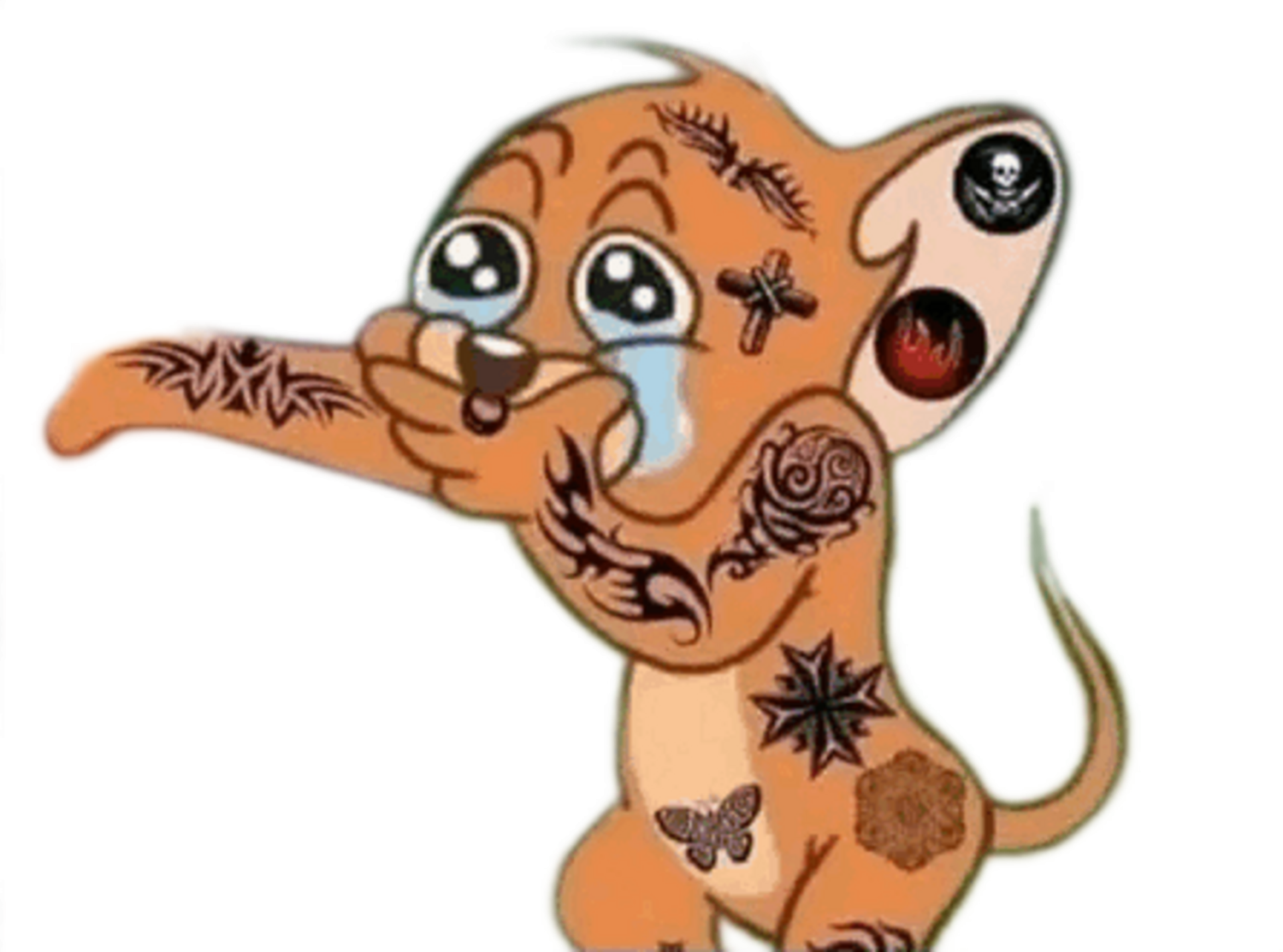 Jerry tatuado llorando Blank Meme Template