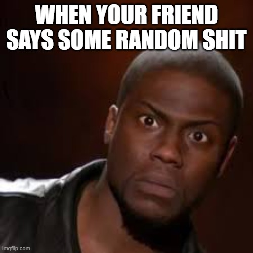When your friend says some random shit | WHEN YOUR FRIEND SAYS SOME RANDOM SHIT | image tagged in when your friend says some random shit | made w/ Imgflip meme maker
