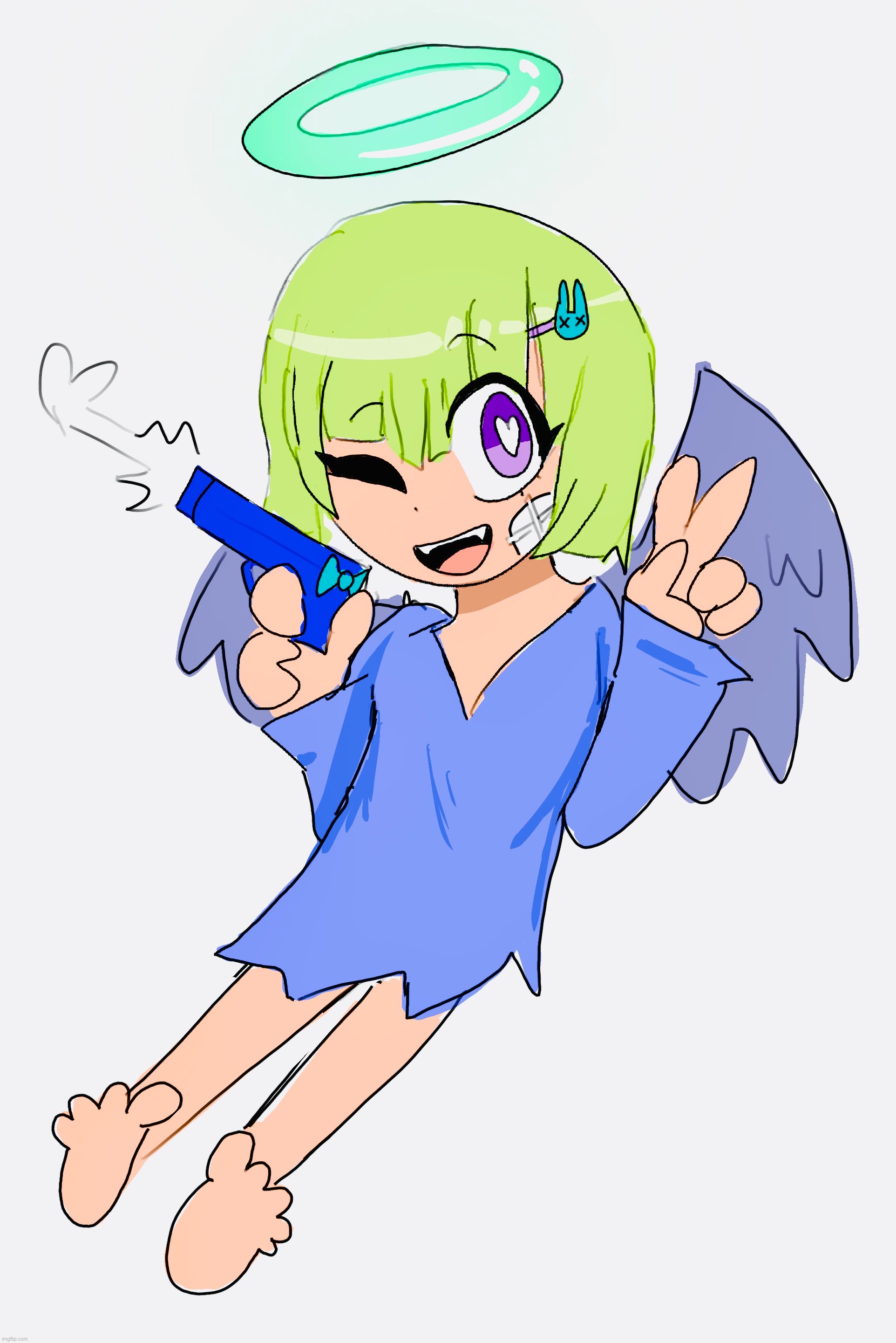 This little angel I made with the random color challenge | made w/ Imgflip meme maker