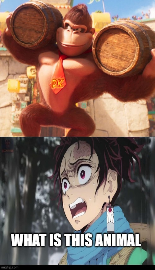 tanjiro meets donkey kong Blank Meme Template