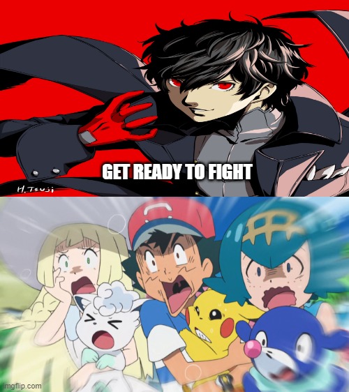 joker vs ash and friends Blank Meme Template