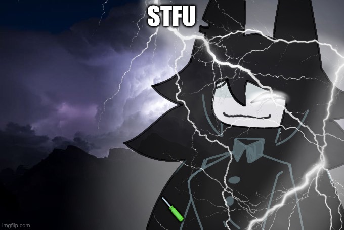 Miss circle with lightning strikes | STFU ? | image tagged in miss circle with lightning strikes | made w/ Imgflip meme maker