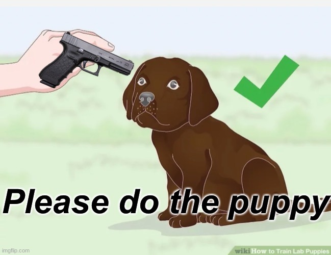 Please do the puppy | image tagged in please do the puppy | made w/ Imgflip meme maker