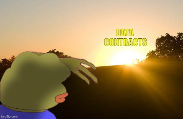 Bright Sun Pepe | DATA 
CONTRACTS | image tagged in bright sun pepe | made w/ Imgflip meme maker