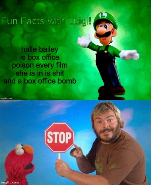 Jack hates everyone | image tagged in fun facts with luigi,jack black elmo stop | made w/ Imgflip meme maker