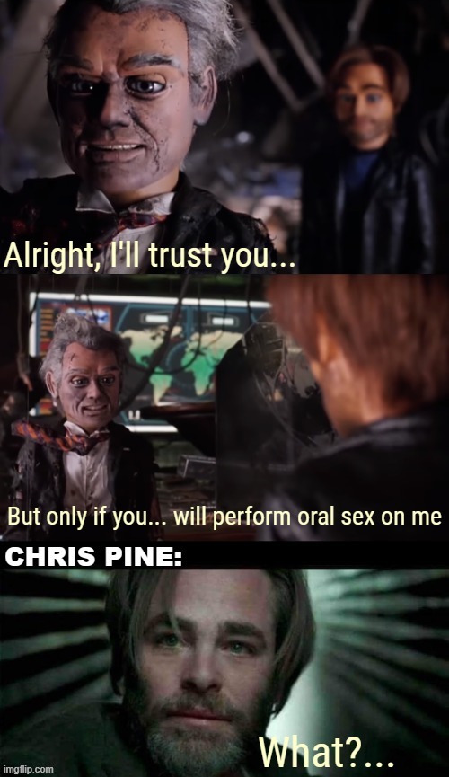 Chris Pine in Wrinkle In Time looks like Gary from Team America: World Police | image tagged in team america,funny,nsfw | made w/ Imgflip meme maker