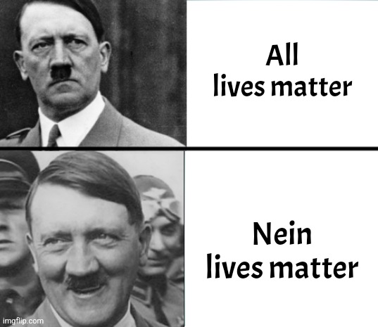 Hitler Hotline Bling | All lives matter; Nein lives matter | image tagged in hitler hotline bling | made w/ Imgflip meme maker