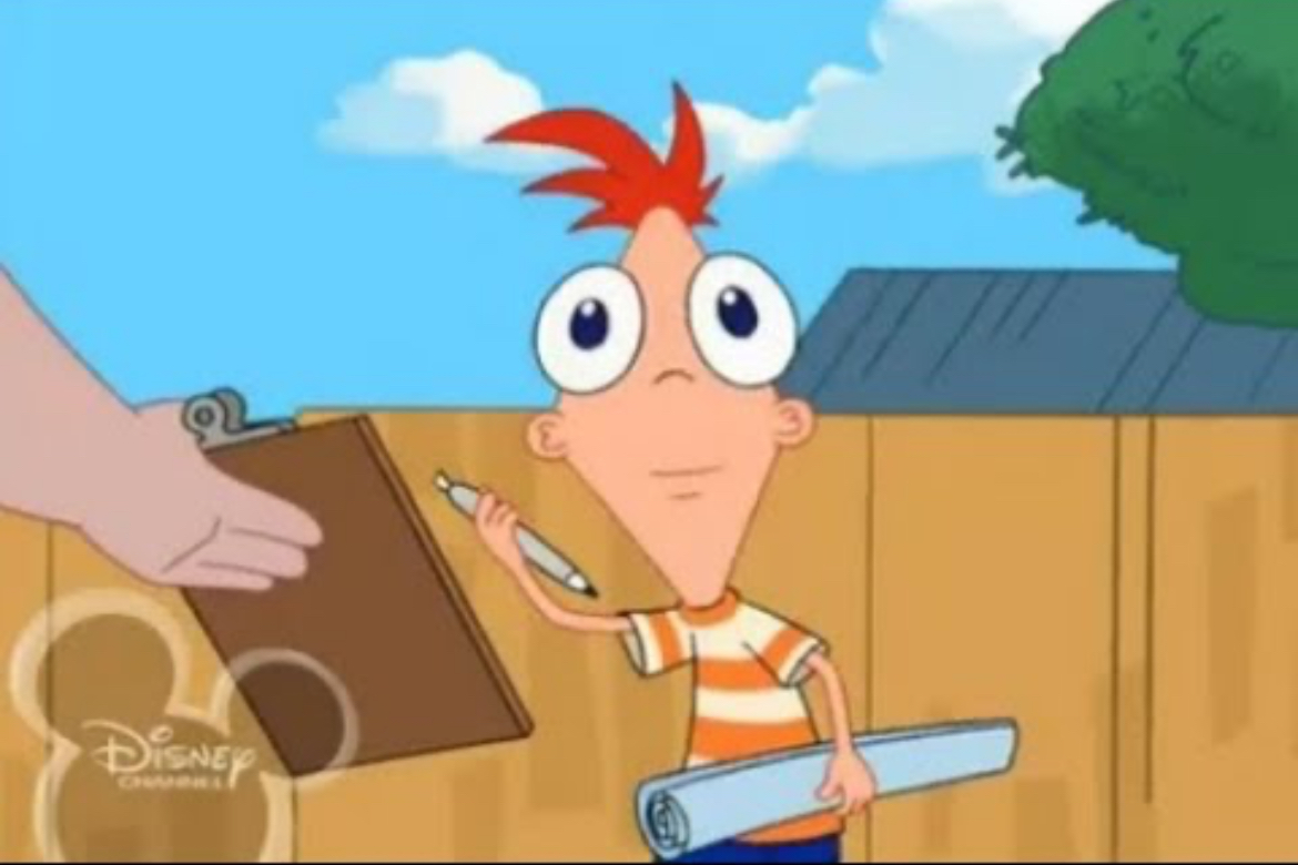 High Quality Phineas facing camera Blank Meme Template