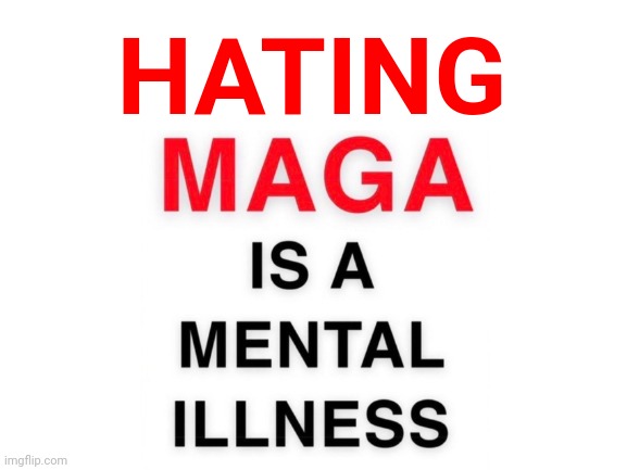Was missing a word. | HATING | image tagged in maga | made w/ Imgflip meme maker