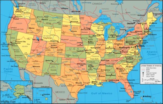 map of United States | image tagged in map of united states | made w/ Imgflip meme maker