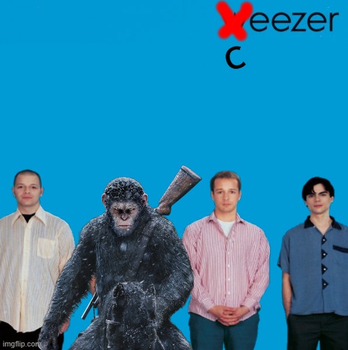 Caesar + Weezer = Ceezer | image tagged in planet of the apes,caesar,fun,memes,weezer | made w/ Imgflip meme maker