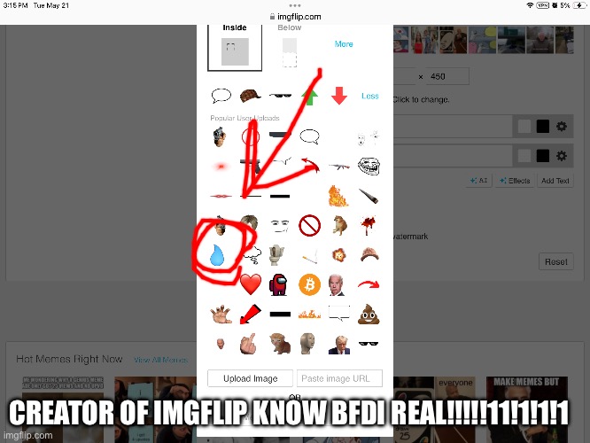 Bfdi | CREATOR OF IMGFLIP KNOW BFDI REAL!!!!!11!1!1!1 | image tagged in bfb | made w/ Imgflip meme maker